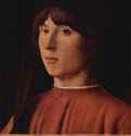 Портрет неизвестного. 1474 - Portrait of an unknown. 147432 x 26 смДерево, маслоВозрождениеИталияБерлин. Картинная галерея
