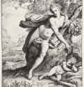 Sine Cerere et Baccho Friget Venus (Без Вакха и Цереры мерзнет Венера). 1599 - 220 х 154 мм. Резцовая гравюра на меди. Лондон. Британский музей, Отдел гравюры и рисунка. Италия.