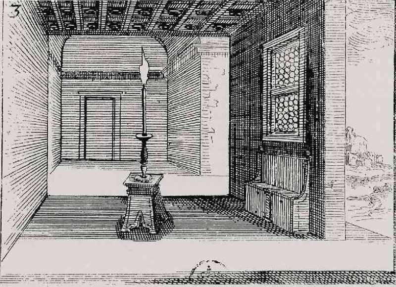 Серия "Lux claustri", Свеча. 1628 - 60 х 82 мм. Офорт. Париж. Национальная библиотека, Кабинет эстампов. Франция.