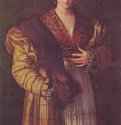 Портрет юной дамы (так называемая "Антея") 1535-1537 - 135 x 88 см. Холст. Маньеризм. Италия. Неаполь. Национальная галерея Каподимонте.