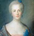 Портрет женщины с голубыми цветами на корсаже. - Пастель, бумага; 42,5 x 52,1 см. Музей изящных искусств. Бостон. Франция.