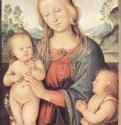 Мадонна с Иоанном Крестителем. 1505-1510 - 67 x 44 смДерево, маслоВозрождениеИталияЛондон. Национальная галерея