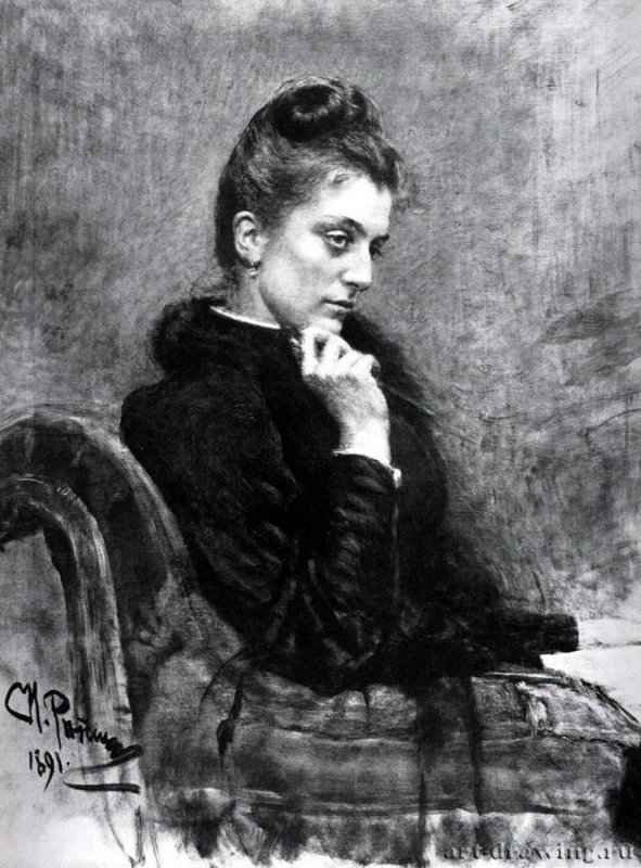 Портрет Софии Стахович. 1891 - Бумага, графитный карандашРеализмРоссия
