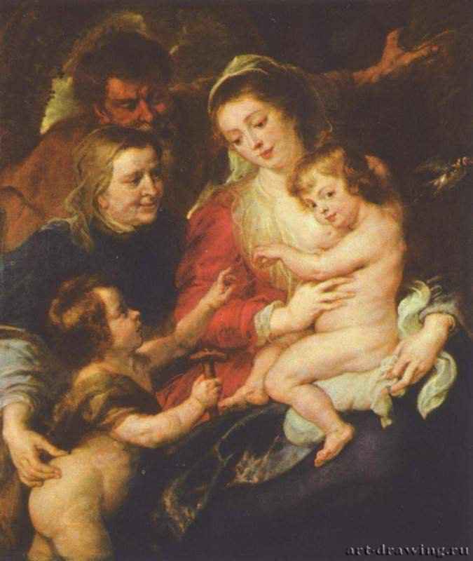 Святое семейство с Елизаветой и Иоанном. 1634 * - 123 x 103 смХолст, маслоБароккоНидерланды (Фландрия)Кёльн. Музей Вальрафа-Рихартца