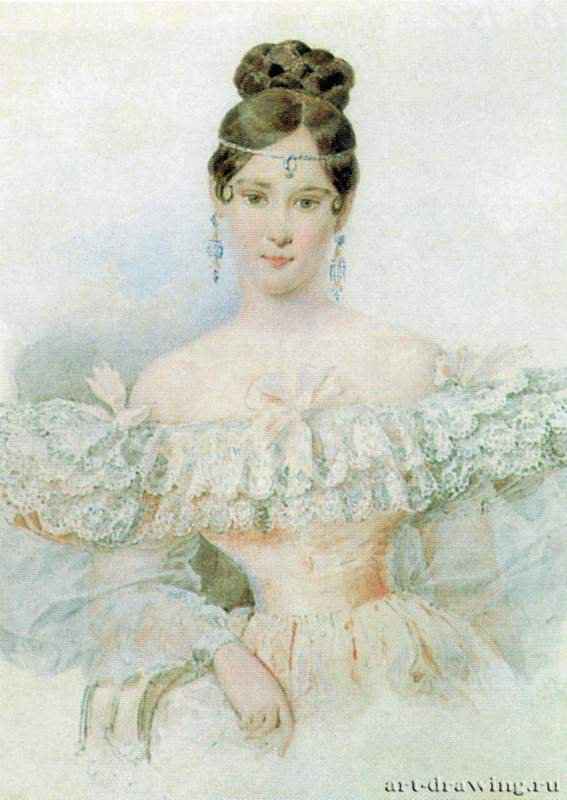 А. П. Брюллов: Портрет Н. Н. Пушкиной, 1831 - 1832 г.