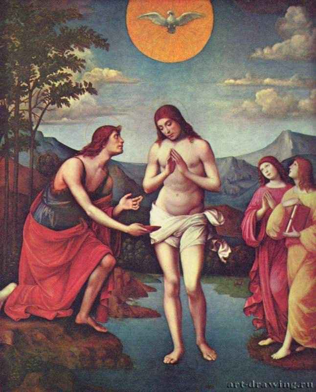 Крещение Христа. 1509 - 209 x 169 см. Дерево. Возрождение. Италия. Дрезден. Картинная галерея.