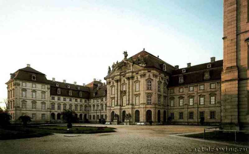 Вид со стороны парадного двора, 1711 - 1718. - Поммерсфельден. Вассенштайн. Германия.