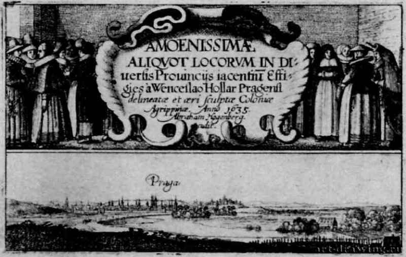 Серия "Прелестнейшие виды", Титульный лист. 1635 - 62 х 97 мм. Офорт. Берлин. Гравюрный кабинет. Чехия.