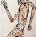 Танцор, 1913 г. - Бумага, карандаш, акварель; 47,8 x 31,9 см. Вена. Собрание Леопольд. Австрия.