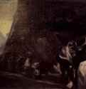 Серия "pinturas negras" ("мрачных картин"). Паломники - 1821-182333 x 57,5 смХолст, маслоРококо, классицизм, реализмИспанияПариж. Частное собраниеНаписана в загородном доме художника 'Ла Кинта дель Сордо', первоначально фреска, затем перенесенная на холст