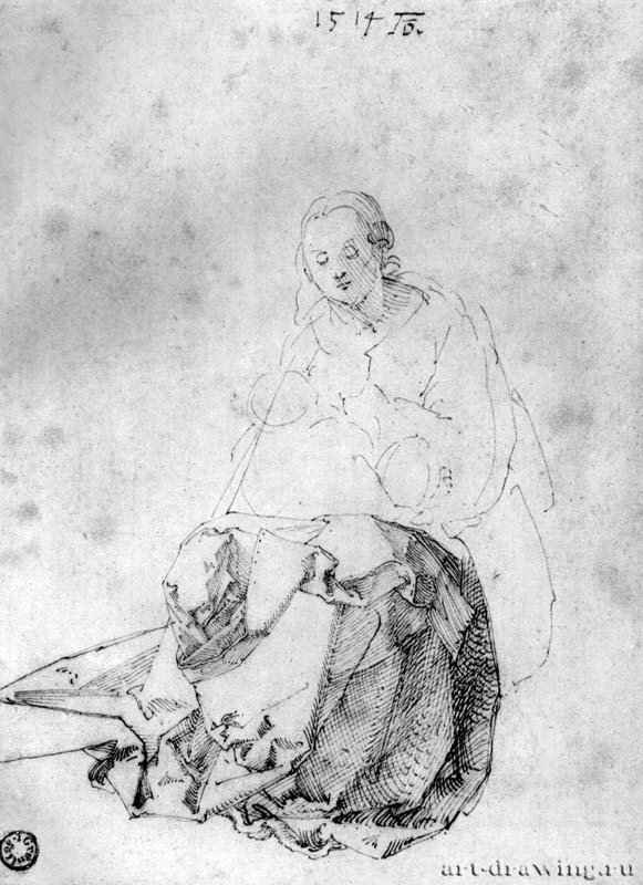 Мадонна с младенцем. 1514 - 23,8 x 17,2 Перо на бумаге Кунстхалле, Гравюрный кабинет Бремен