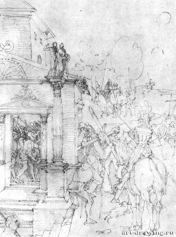 Несение креста. 1511-1514 - 29,5 x 22 Перо на бумаге Собрание графики Альбертина Вена