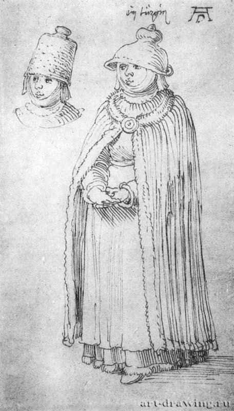 Турчанка. 1500 - 18,1 x 10,7 Перо на бумаге Библиотека Амброзиана Милан