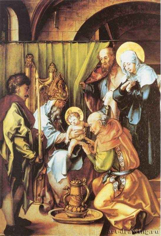 Семь скорбей Марии, центральная часть, Обрезание Христа - 1494-1497 *63 x 45,5 смДеревоВозрождениеГерманияДрезден. Картинная галерея